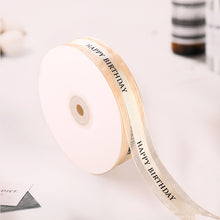 50 Yards 1 inch Wide Satin Ribbon for Wedding Gift Box Wrapping Decoration : Happy Birthday