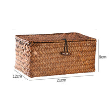 Willow Wicker Gift Box Plant Pot Case Succulent Container Flower Planter Tan