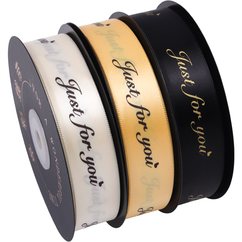 50 Yards 1 inch Wide Satin Ribbon for Wedding Gift Box Wrapping Decora ...
